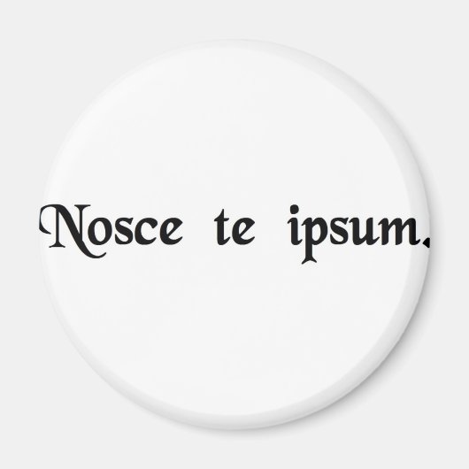 自分を知りなさい。 マグネット (正面)
