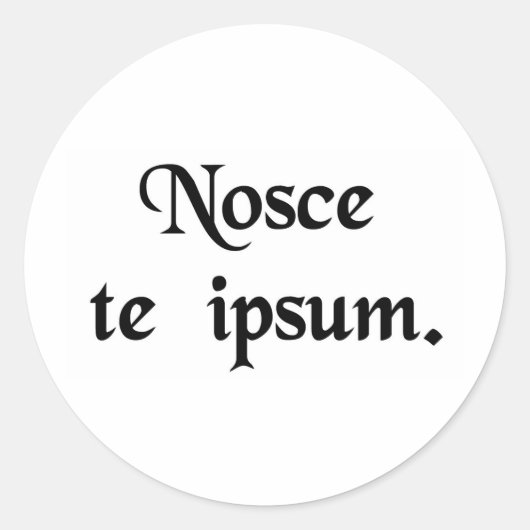 自分を知りなさい。 ラウンドシール (正面)