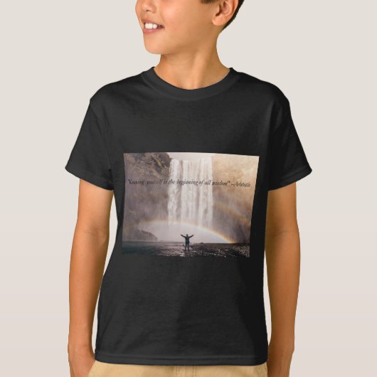 自分を知るということ 引用 キッズTシャツ Tシャツ (正面)