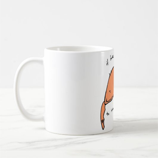自分を知るのに一人のカニが必要だ コーヒーマグカップ (左)