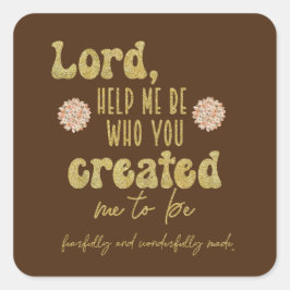 自分を祈りの言葉 スクエアシール