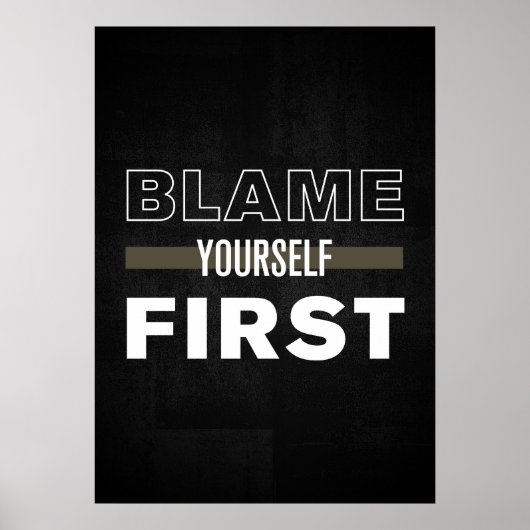 自分を第一に責める ポスター (正面)