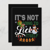 自分を舐めたりはしない雪だるま サンキューカード (正面/裏面)