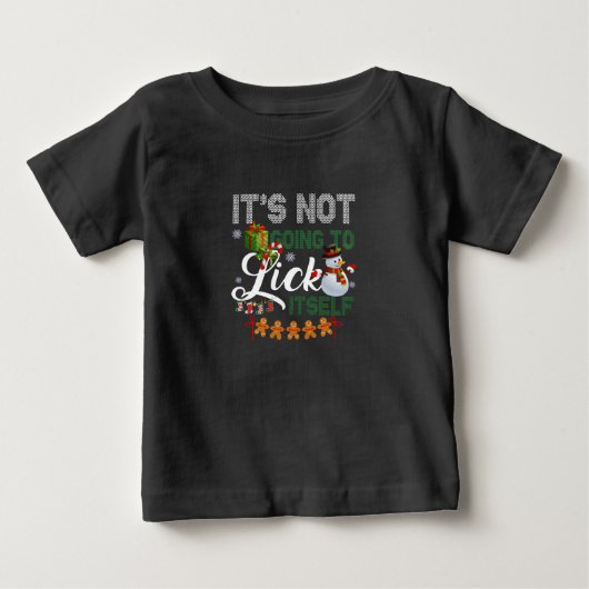 自分を舐めたりはしない雪だるま ベビーTシャツ (正面)