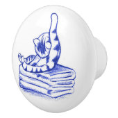 自分を舐める猫のトイレToile顔 セラミックノブ (右)