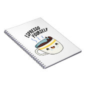 自分を表現して!面白いコーヒーの駒 ノートブック (右側)