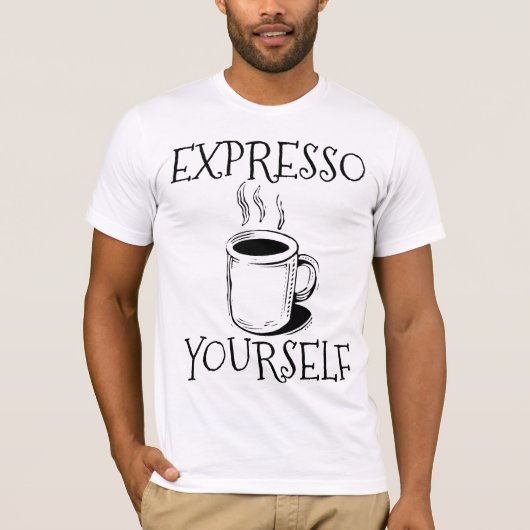 自分を表現するエスプレッソ コーヒーTシャツ Tシャツ (正面)