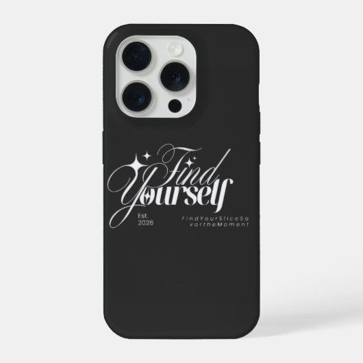 自分を見つける美的タイポグラフィiPhoneケース iPhoneケース (裏面)
