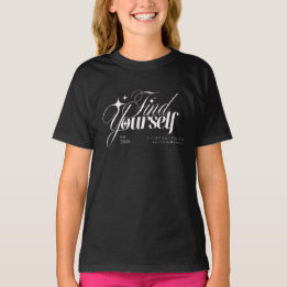 自分を見つける 女性のための美的タイポグラフィTシャツ Tシャツ