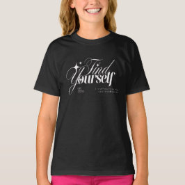 自分を見つける 女性のための美的タイポグラフィTシャツ Tシャツ
