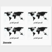 自分を見つける 長方形シール (シート)