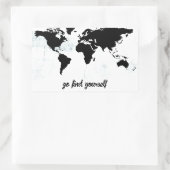 自分を見つける 長方形シール (バッグ)