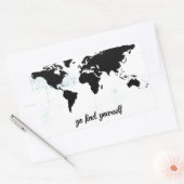 自分を見つける 長方形シール (封筒)