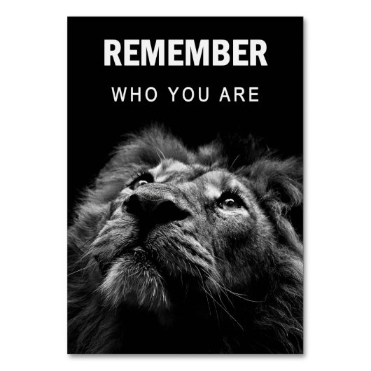 自分を覚えているライオン テーブルナンバー (正面)