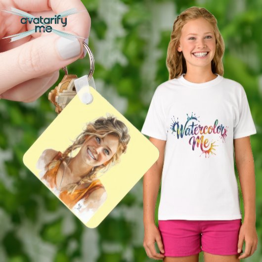 自分を誰にでも、または任意のスタイル キーホルダー