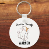 自分を警告悪猫だと思え キーホルダー (正面)