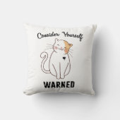 自分を警告悪猫だと思え クッション (正面)