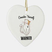 自分を警告悪猫だと思え セラミックオーナメント (右)