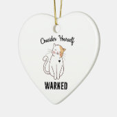 自分を警告悪猫だと思え セラミックオーナメント (左)