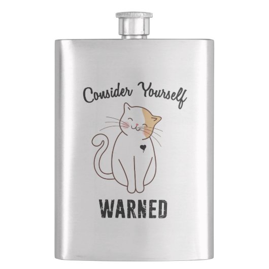 自分を警告悪猫だと思え フラスク (正面)