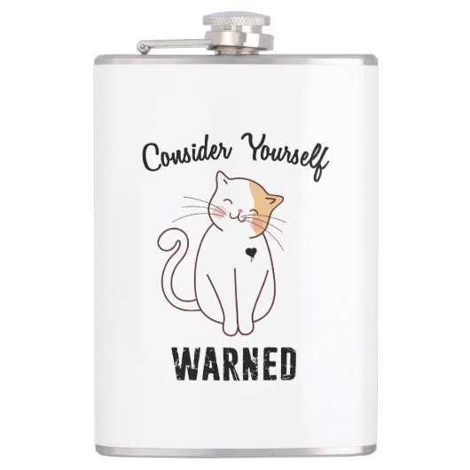 自分を警告悪猫だと思え フラスク (正面)