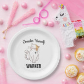 自分を警告悪猫だと思え ペーパープレート (パーティー)