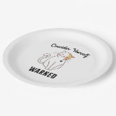 自分を警告悪猫だと思え ペーパープレート (アングル)