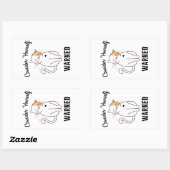 自分を警告悪猫だと思え 長方形シール (シート)