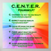 自分を集中しろ！明るい色 ポスター (正面)