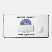 自分を非常に考え勇敢なアドバイスに高める デスクマット (キーボード&マウス)