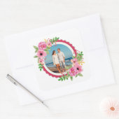 自分エレガントの写真のシール結婚シールを追加 スクエアシール (封筒)