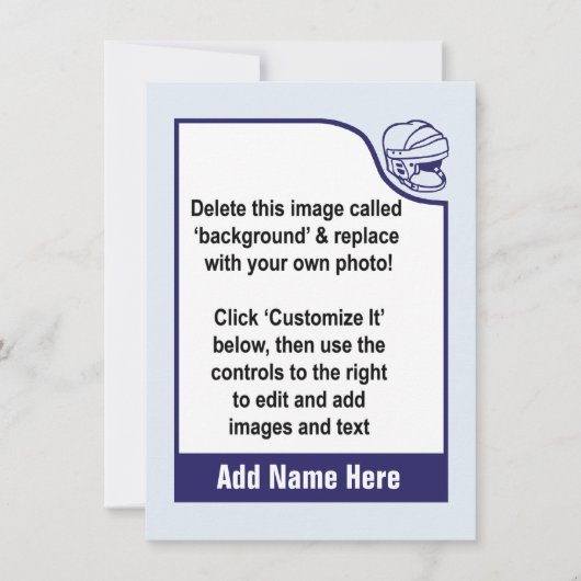 自分カスタマイズのホッケーのトレーディングカード (正面)