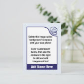 自分カスタマイズのホッケーのトレーディングカード ポストカード (スタンド正面)