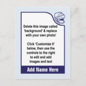 自分カスタマイズのホッケーのトレーディングカード ポストカード (正面)