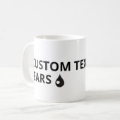 自分カスタマイズの文字 – 涙の塊 コーヒーマグカップ (正面左)