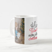 自分カスタムでクリスマスのメリー写真を撮る コーヒーマグカップ (正面左)