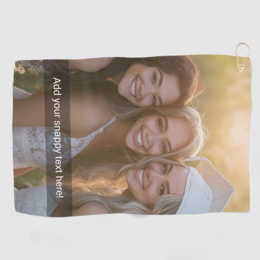 自分カスタムのスナップチャットミームで写真を撮影 ゴルフタオル (横)