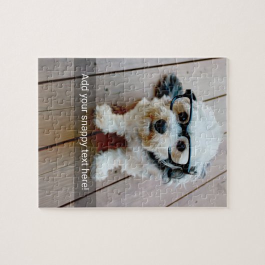 自分カスタムのスナップチャットミームで写真を撮影 ジグソーパズル (横)