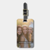 自分カスタムのスナップチャットミームで写真を撮影 ラゲッジタグ (正面縦)