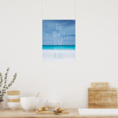 自分カスタムの写真を追加ビーチは私の幸せな場所である ポスター (キッチン)