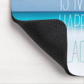 自分カスタムの写真を追加ビーチは私の幸せな場所である マウスパッド (コーナー)