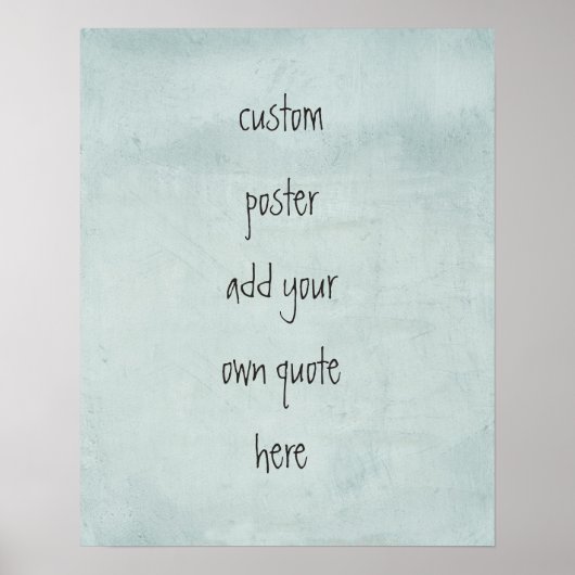 自分カスタムの引用文でパーソナライズされたポスター ポスター (正面)