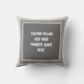自分カスタムの引用文の白灰色を追加する枕 クッション (裏面)