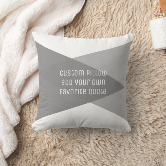 自分カスタムの引用文を追加するモダン枕 クッション (ブランケット)