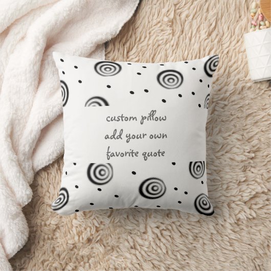 自分カスタムの引用文を追加するモダン枕 クッション (ブランケット)