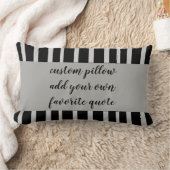 自分カスタムの引用文を追加するモダン枕 ランバークッション (ブランケット)