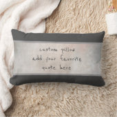 自分カスタムの引用文グレーを追加動揺してする ランバークッション (ブランケット)