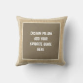 自分カスタムの引用文セピアとタンを追加する枕 クッション (裏面)