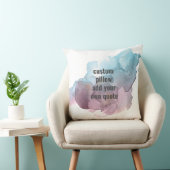 自分カスタムの引用文水の色のスプラッシュを追加する枕 クッション (椅子)