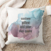 自分カスタムの引用文水の色のスプラッシュを追加する枕 クッション (ブランケット)